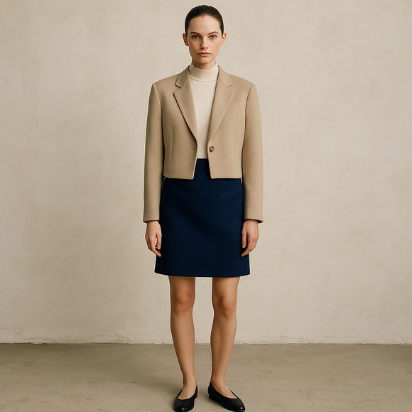 Vintage designer jean Louis scherrer navy skirt - Picture 1 of 5